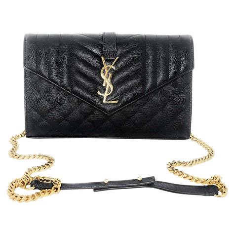 ysl chain wallet 9 in|YSL envelope wallet on chain.